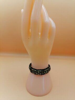Andean Macrame Bracelet Sacred Labyrinth Pattern Design Cusco